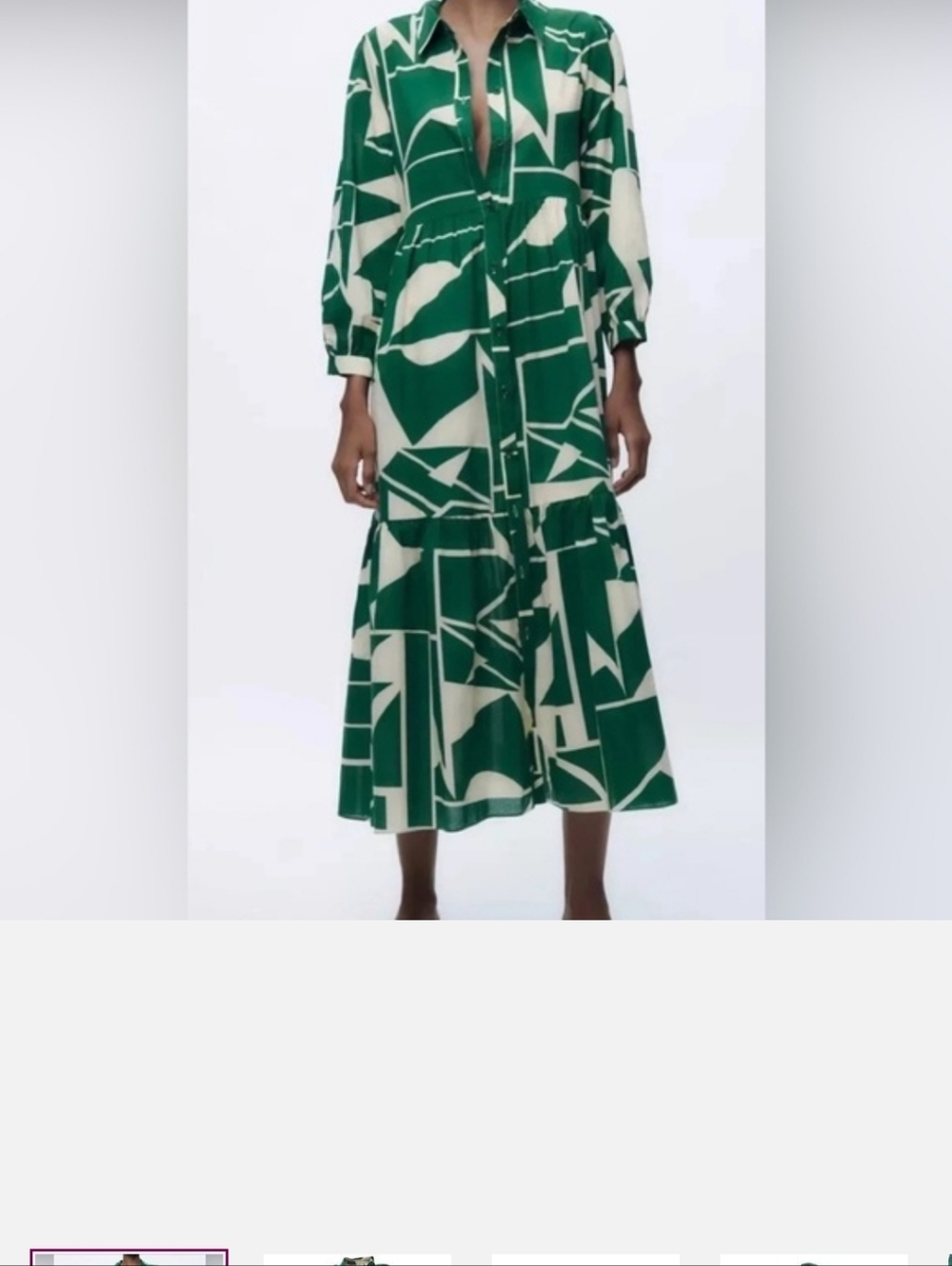 Zara Cotton Printed Long Dress